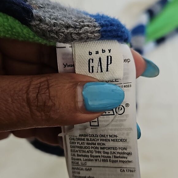 Gap Boy's Winter Trapper Hat With Faux Fur Trim & Scarf One Size Small Blue/Gray - Picture 9 of 16